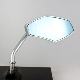 Medusa chrome mirrors 2.8 in. short stem compatible with Harley Davidson