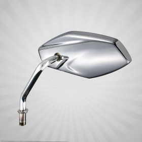 Medusa chrome mirrors 2.8 in. short stem compatible with Harley Davidson