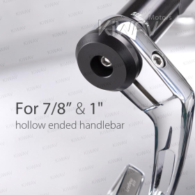 Classic chrome heavy weight bar end mirrors compatible with Harley Sportster Dyna Softail XG street