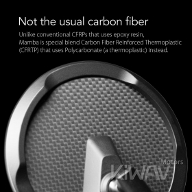 Mamba round matte carbon mirrors compatible with most BMW