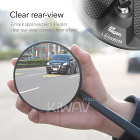 Mamba round matte carbon mirrors compatible with most BMW