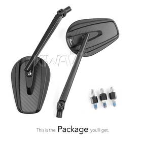 Mamba matte carbon mirrors universal fit for 8mm mirror thread