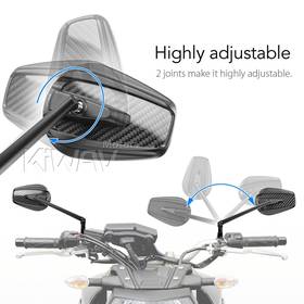 Mamba glossy carbon mirrors for 8mm scooters and motorcycles