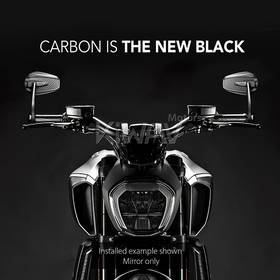 Mamba matte carbon bar end mirrors compatible with BMW