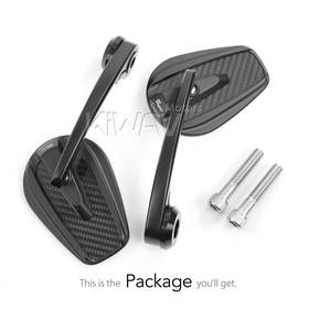 Mamba glossy carbon bar end mirrors compatible with BMW