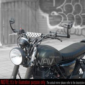 Mamba glossy carbon bar end mirrors compatible with BMW