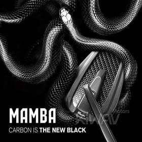 Mamba glossy carbon bar end mirrors for M6 threaded handlebars
