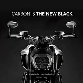Mamba glossy carbon bar end mirrors for M6 threaded handlebars