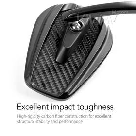 Mamba glossy carbon bar end mirrors for M6 threaded handlebars