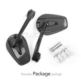 Mamba glossy carbon bar end mirrors for 7/8 Inch hollow end handlebars