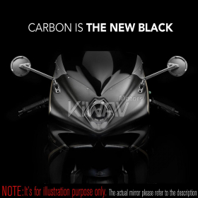Mamba round matte carbon fairing mount mirrors compatible compatible with Ducati Panigale