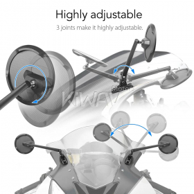 Mamba round matte carbon fairing mount mirrors compatible compatible with Ducati Panigale