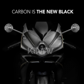Mamba round glossy carbon fairing mount mirrors compatible compatible with Ducati Panigale