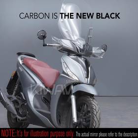 Mamba matte carbon heavy weight bar end mirrors  for M8 threaded handlebars