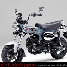 バーエンドミラー　マンバ　光沢仕上げカーボンファイバー　一部のホンダミニバイク用