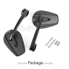 Mamba matte carbon heavy weight bar end mirrors for M8 threaded handlebars