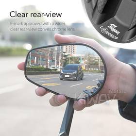 Mamba matte carbon heavy weight bar end mirrors for M8 threaded handlebars