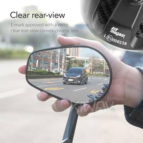 Mamba glossy carbon heavy weight bar end mirrors compatible with Harley Sportster S Nightster 2021-
