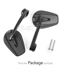 Mamba matte carbon heavy weight bar end mirrors for M6 threaded handlebars