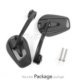 Mamba glossy carbon bar end mirrors heavy weightfor M6 threaded handlebars