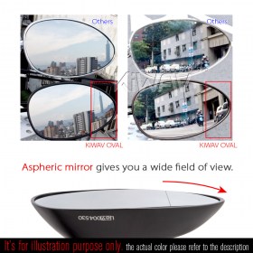 Oval black mirrors for 8mm scooters and motorcycles