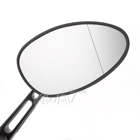 Oval black mirrors compatible with Harley Davidson Street 500/750