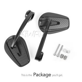 Mamba matte carbon heavy weight bar end mirrors compatible with BMW M12 threaded handlebar