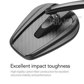 Mamba matte carbon heavy weight bar end mirrors compatible with BMW M12 threaded handlebar