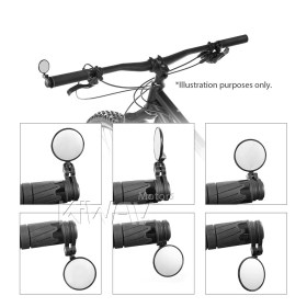 Orbix black bar end mirror for most road bicycles, mountain bikes, BMX with hollow bar end one piece