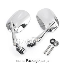 Stark chrome bar end mirrors compatible with BMW M8 threaded handlebar