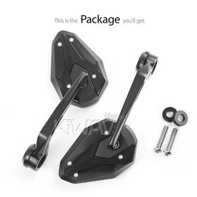 ViperII black bar end mirrors compatible with BMW M8 threaded handlebar