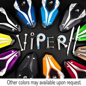 ViperII black bar end mirrors compatible with BMW M8 threaded handlebar