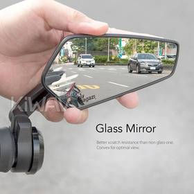 Blade black bar end mirrors compatible with BMW M8 threaded handlebar