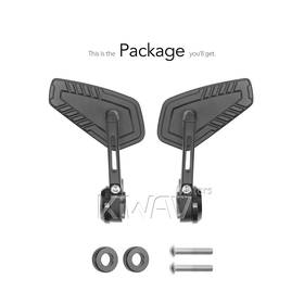 Blade black bar end mirrors compatible with BMW M8 threaded handlebar