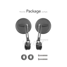Ojo black bar end mirrors compatible with BMW M8 threaded handlebar