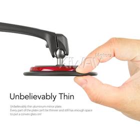 Aura red bar end mirrors compatible with BMW M8 threaded handlebar