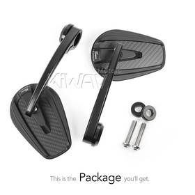 Mamba matte carbon bar end mirrors compatible with BMW M8 threaded handlebar