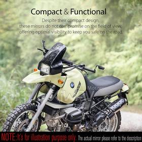 Leap black bar end mirrors a pair compatible with BMW M8 threaded handlebar
