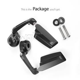 Leap black bar end mirrors a pair compatible with BMW M8 threaded handlebar