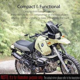 Leap black bar end mirror RH a piece compatible with BMW M8 threaded handlebar