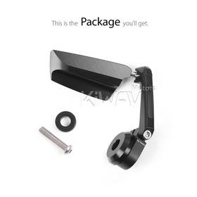 Leap black bar end mirror RH a piece compatible with BMW M8 threaded handlebar