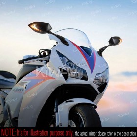 Lucifer black LED fairing mount mirrors with sequential effect for Sportsbike