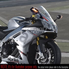 Lucifer black LED fairing mount mirrors with sequential effect for Sportsbike