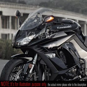 Lucifer black LED fairing mount mirrors with sequential effect for Sportsbike