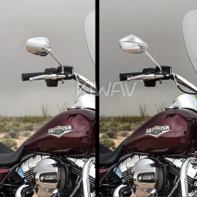 Palm chrome mirrors 6.5 in. long stem compatible with Harley davidson