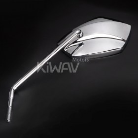 Palm chrome mirrors 6.5 in. long stem compatible with Harley davidson