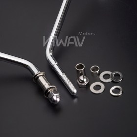 Palm chrome mirrors 6.5 in. long stem compatible with Harley davidson