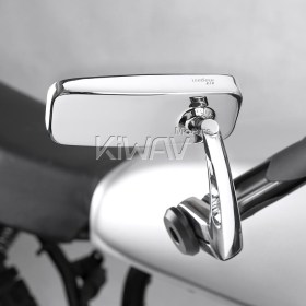 Classic chrome heavy weight bar end mirrors compatible with BMW M8 threaded handlebar