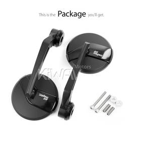 Missie black heavy weight bar end mirrors compatible with BMW M8 threaded handlebar