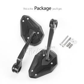 ViperII black heavy weight bar end mirrors compatible with BMW M8 threaded handlebar